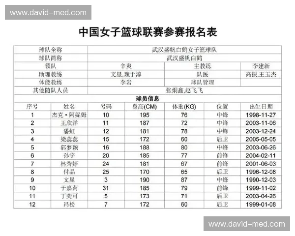 最新赛季中国女子篮球联赛完整赛程与精彩对决全景解析